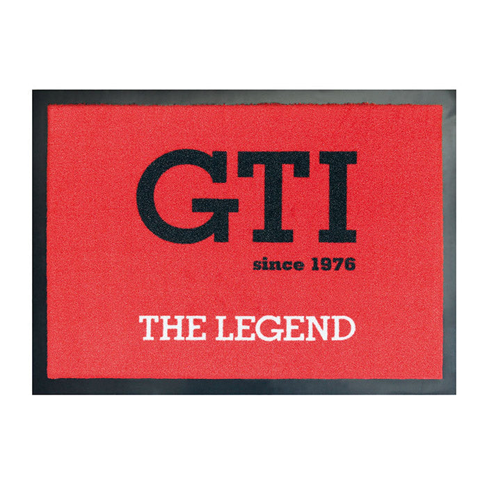 VW GTI door mat, 'The Legend', red