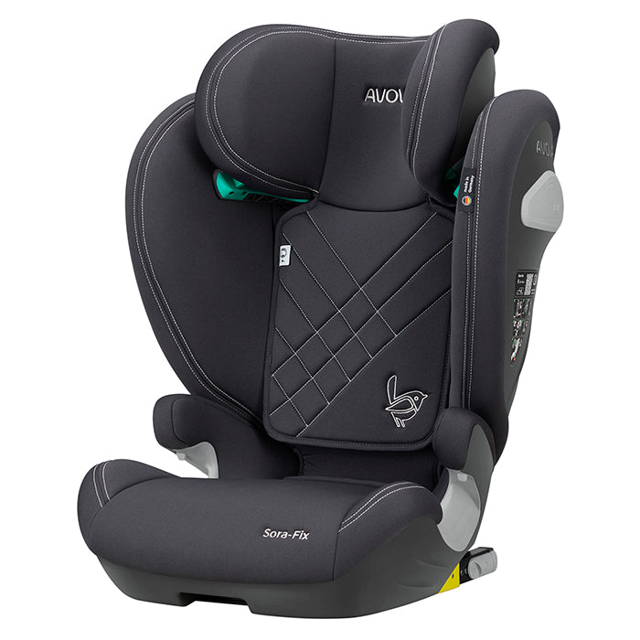 Avova Sora-Fix Kindersitz R129 100-150 cm Grau