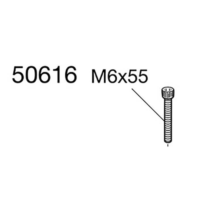 Thule hex bolt m6x55 black