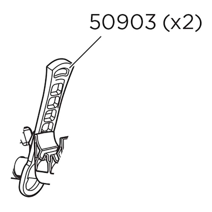 Thule rubber strap for roof bars, 2 pcs