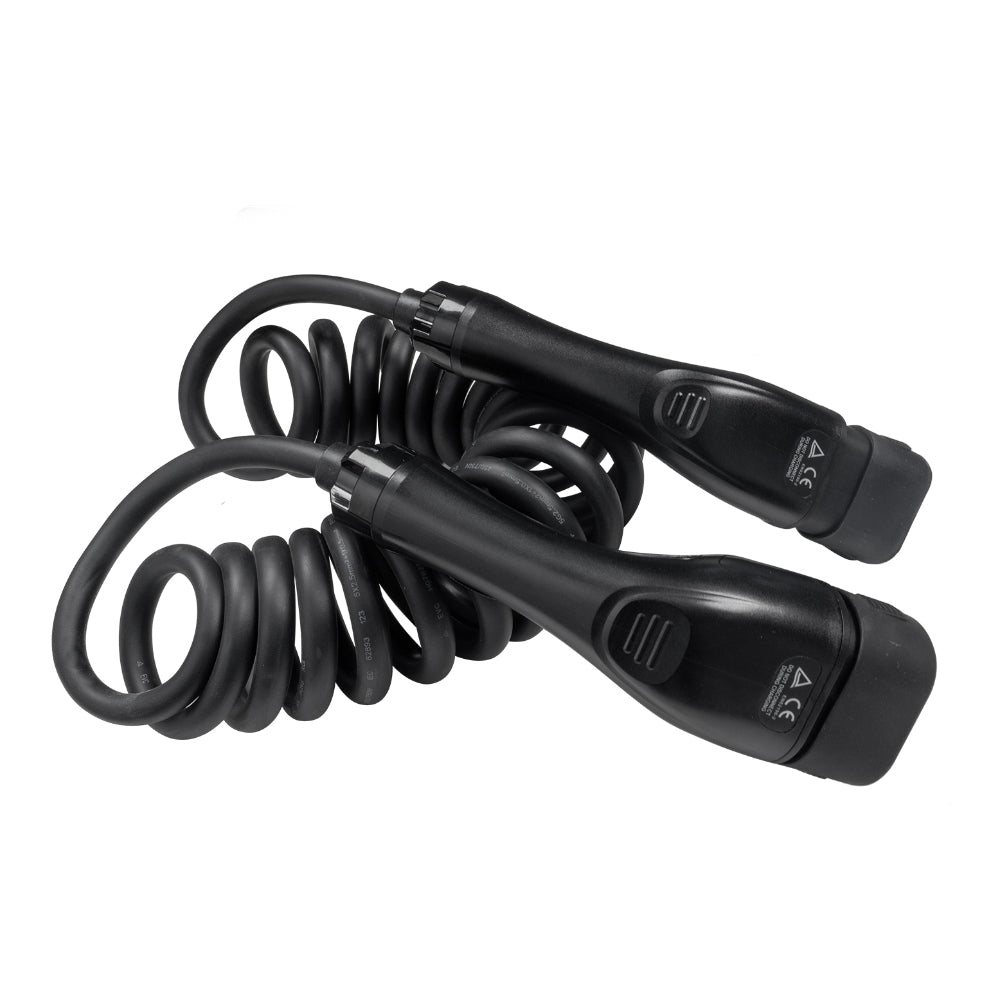 Typ-2-Spiralladekabel 11 kW: 5 Meter (schwarz / black gun) inkl. Tasche, Boult