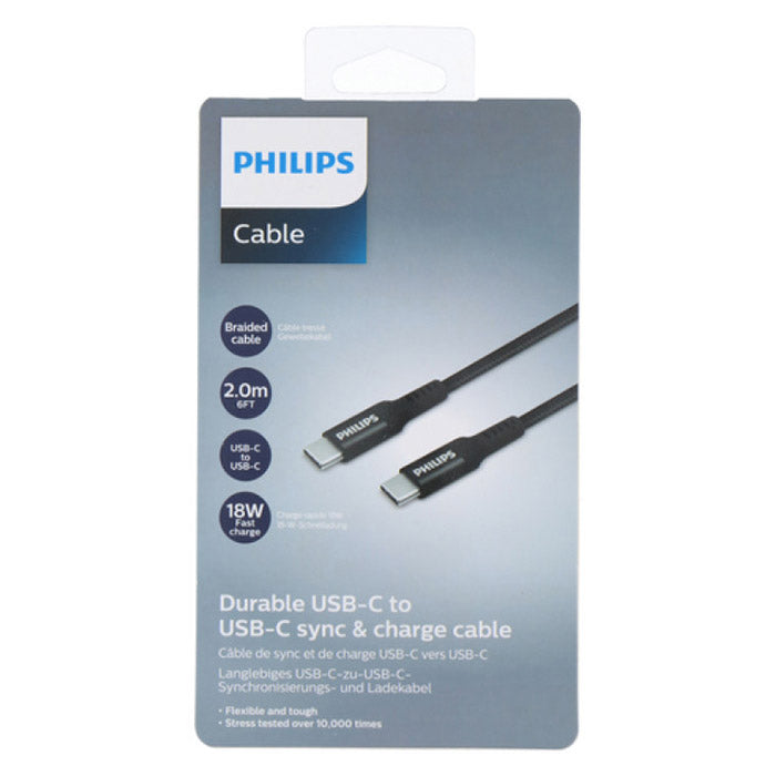 Philips USB-C Cable, 2 Metres, USB-C to USB-C