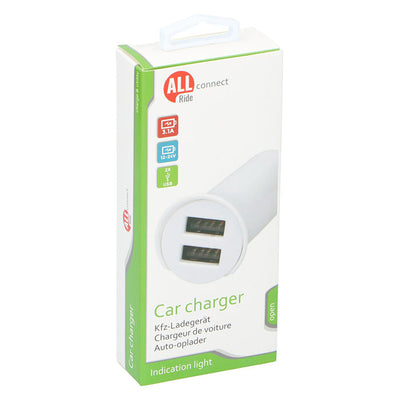 Allride 2 USB Socket for Cigarette Lighter 3.1A, 12-24V