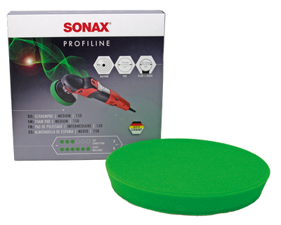 SONAX Polishing Pad Green - Medium (125/150 mm / 165 mm)