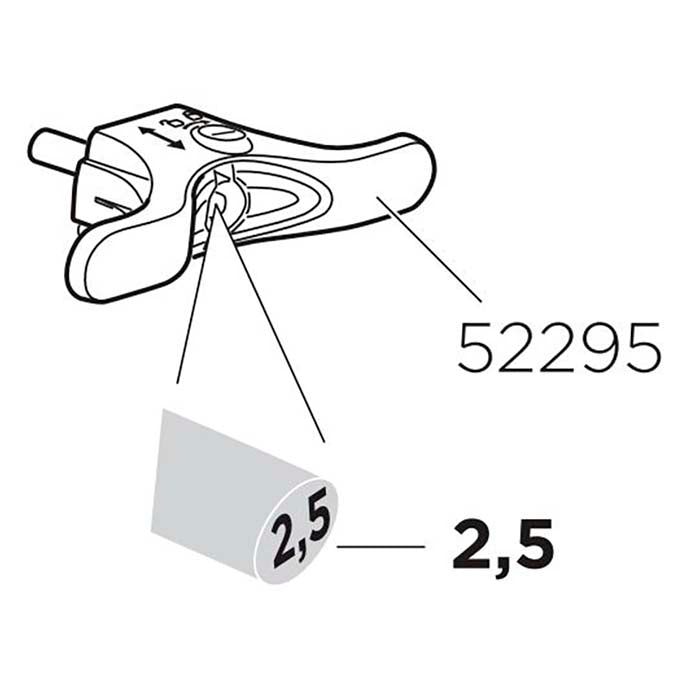 Thule handle for 941/943 25mm