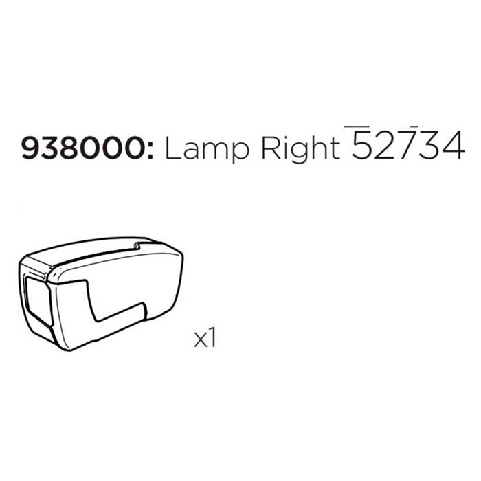 Thule light lens right-hand for 917/918