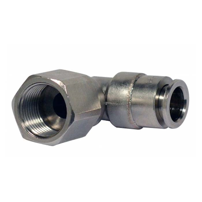 Rupes Ersatzteil - Pneumatische L-Rohrverbindung 3/8 F für Schlauch Ø:10 mm