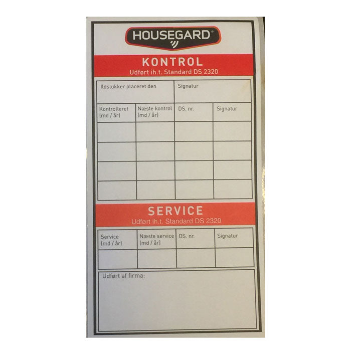 Inspection label, powder extinguisher 6kg