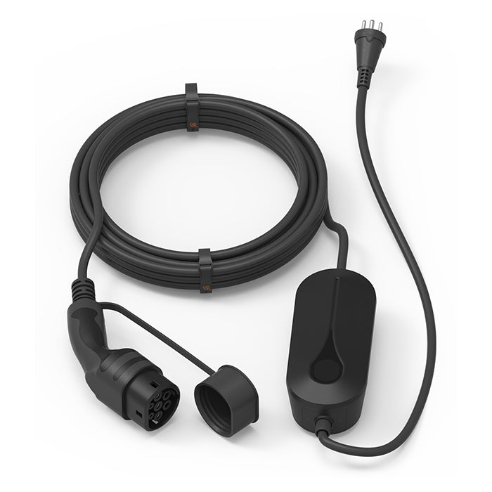 Granny Charger / Emergency EV Charger: Type 2, 6A, 5 Metres incl. Bag