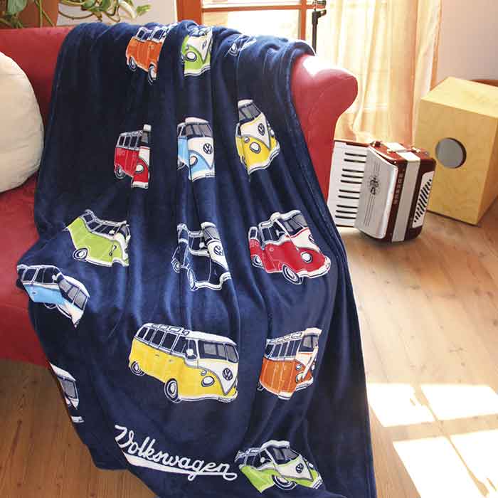 Fleece blanket, VW T1 Samba bus
