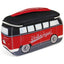 Toiletry / cosmetics bag, black/red