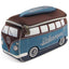 Wash bag / cosmetics bag, blue/brown (15 BUNE45)