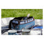 Wash bag / cosmetics bag, blue/brown (15 BUNE45)