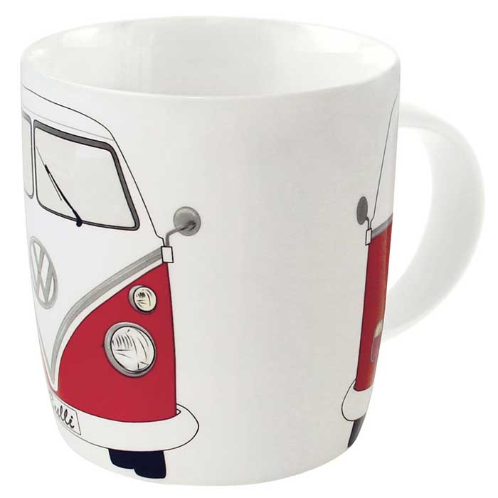 Mug, VW T1 Bus "classic", red