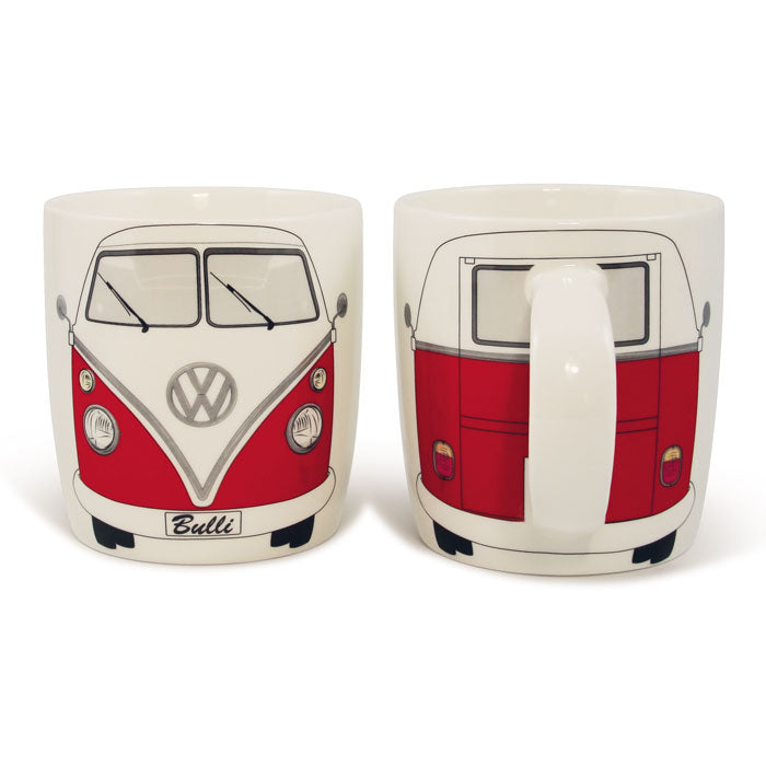 Mug, VW T1 Bus "classic", red