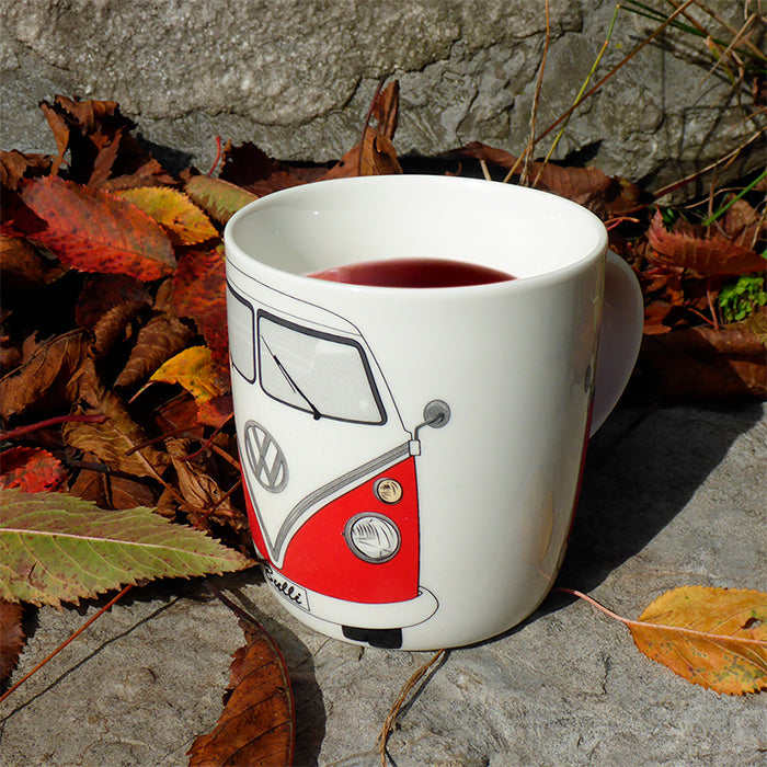 Mug, VW T1 Bus "classic", red