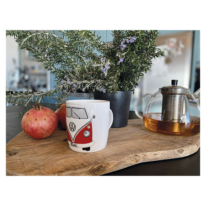 Mug, VW T1 Bus "classic", red