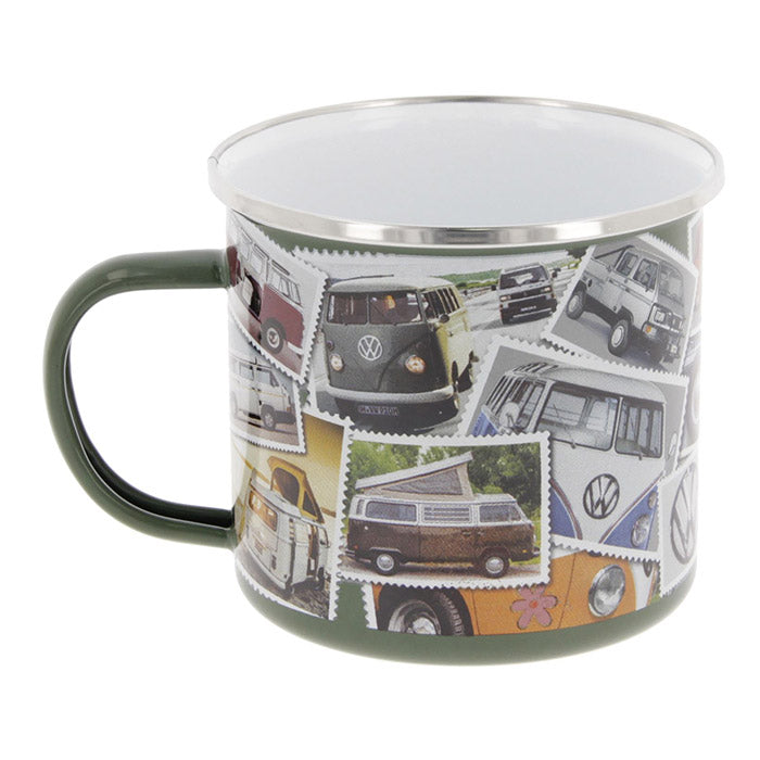 Enamel mug, VW T1 Bus "STAMPS" 500ml
