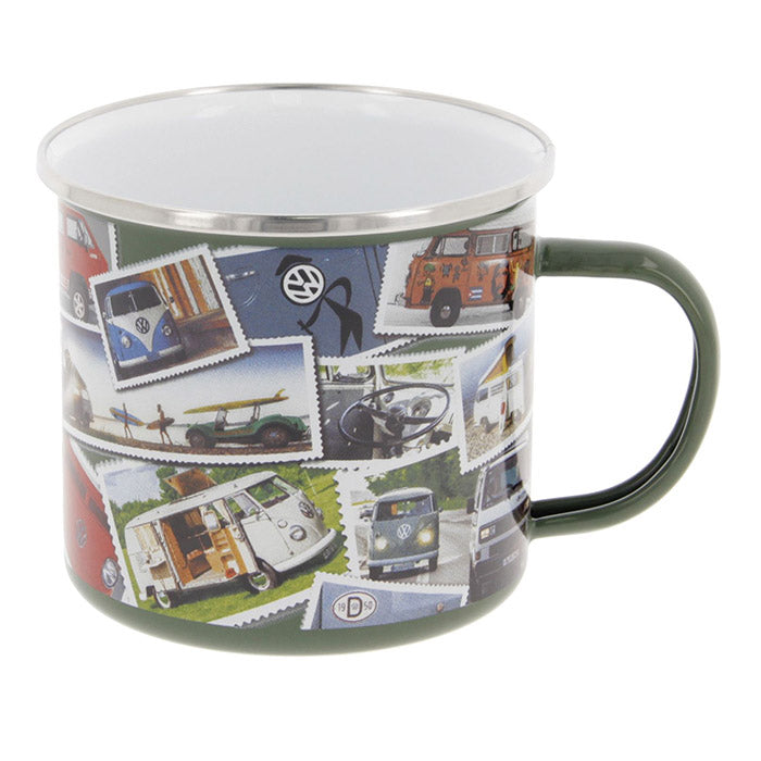 Enamel mug, VW T1 Bus "STAMPS" 500ml
