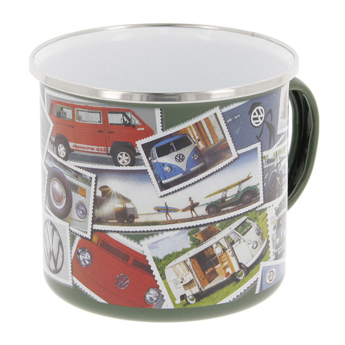 Enamel mug, VW T1 Bus "STAMPS" 500ml