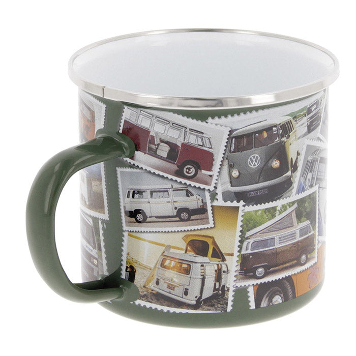 Enamel mug, VW T1 Bus "STAMPS" 500ml
