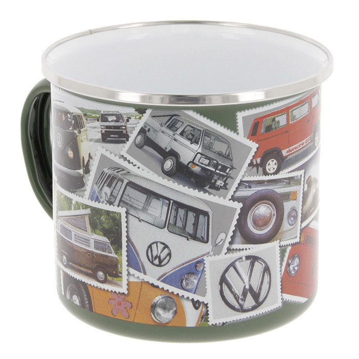 Enamel mug, VW T1 Bus "STAMPS" 500ml