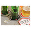 VW GTI multicoloured glass coasters, 4 pcs.