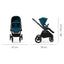Recaro Celona Offroad Kinderwagen Silber Aluminium-Fahrgestell