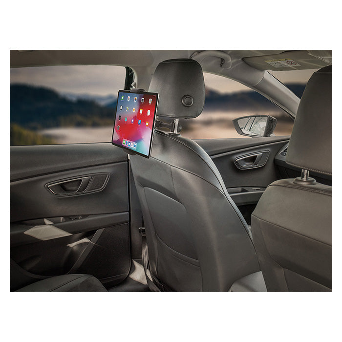 Caliber tablet holder for the headrest