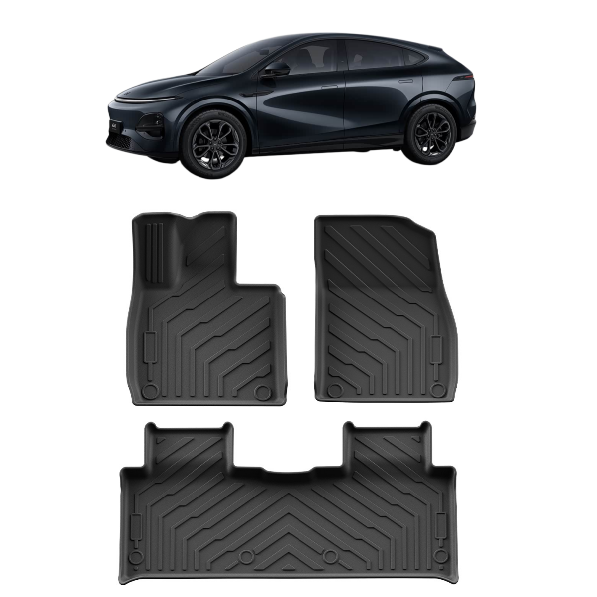 All-weather mat set for Xpeng G6 (3 mats) 2025-
