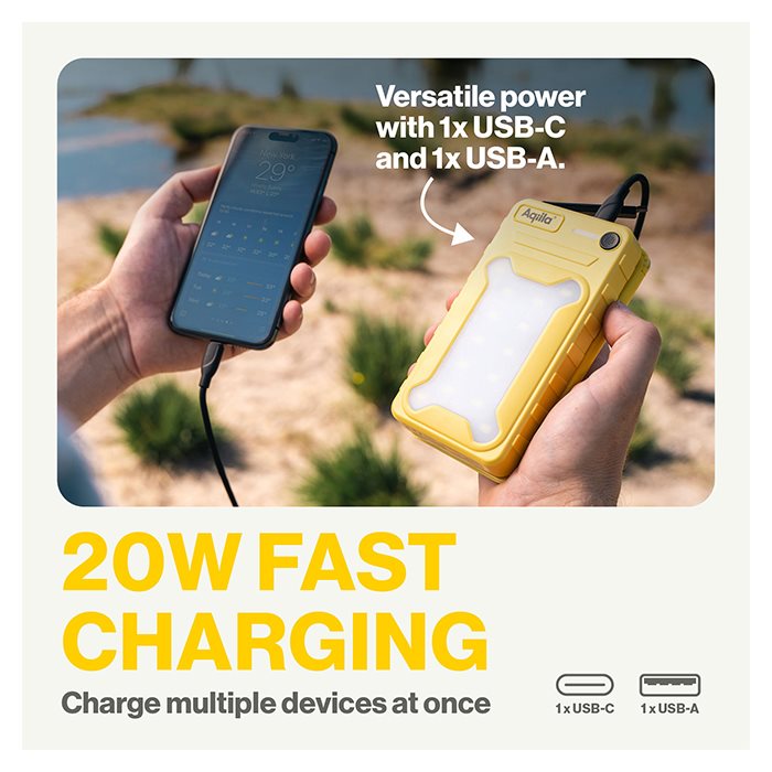 Aqiila PowerBird BS10 | Solar Power Bank for Adventures