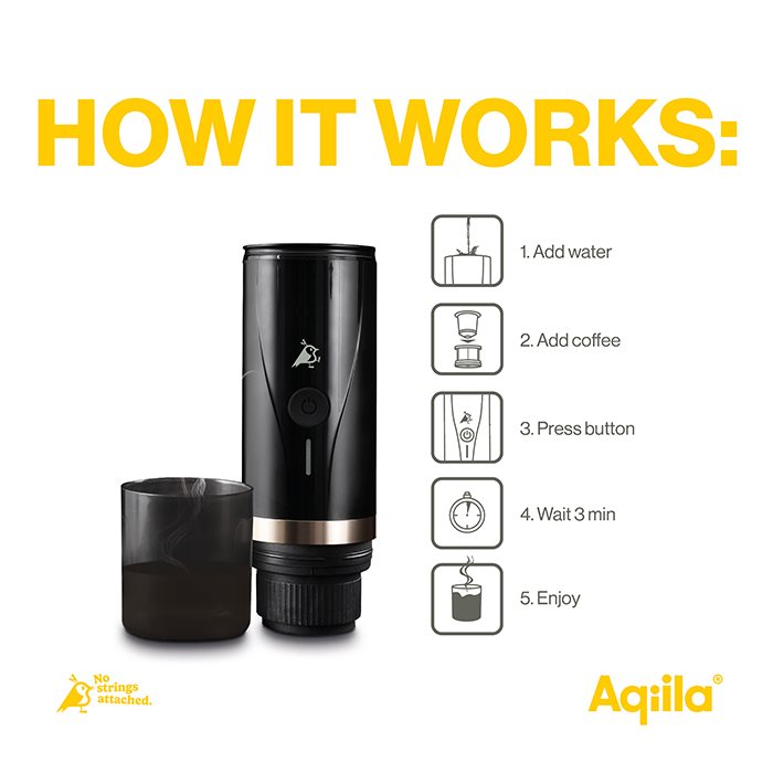 Aqiila Coffeebird Tragbare Espressomaschine