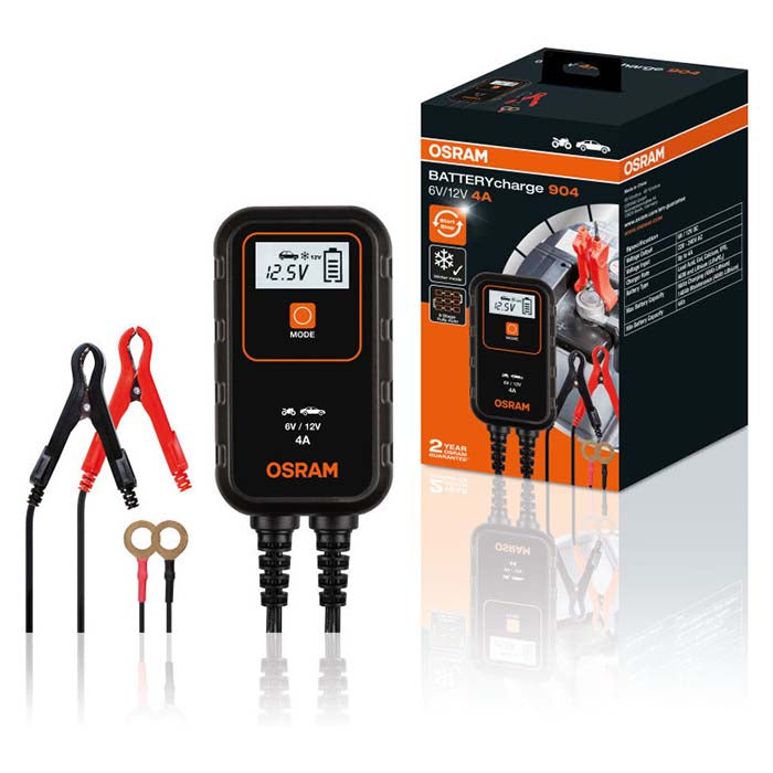 Osram Batterieladegerät 4A, 1,5 m Kabel