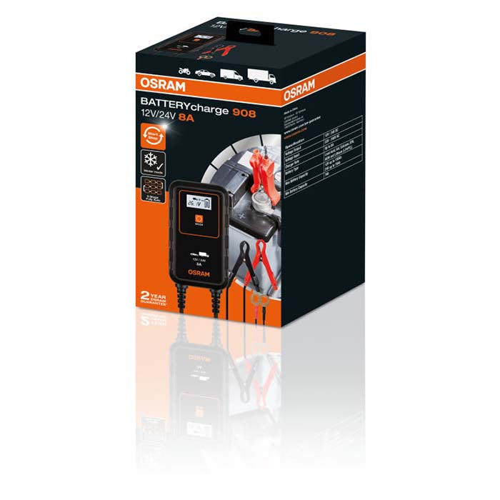 Osram Battery Charger 8A, 1.5m cable