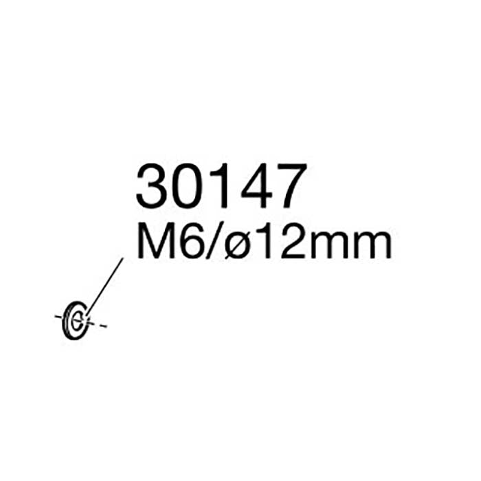 Thule flat washer m6 ø12 black