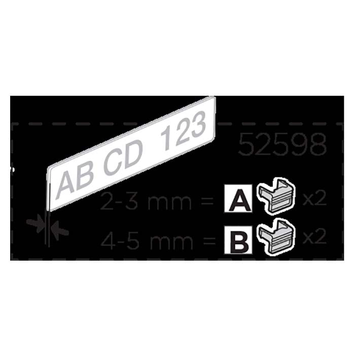 Thule Nummernschild-Clips lose, 1 Set mit 4 Stück