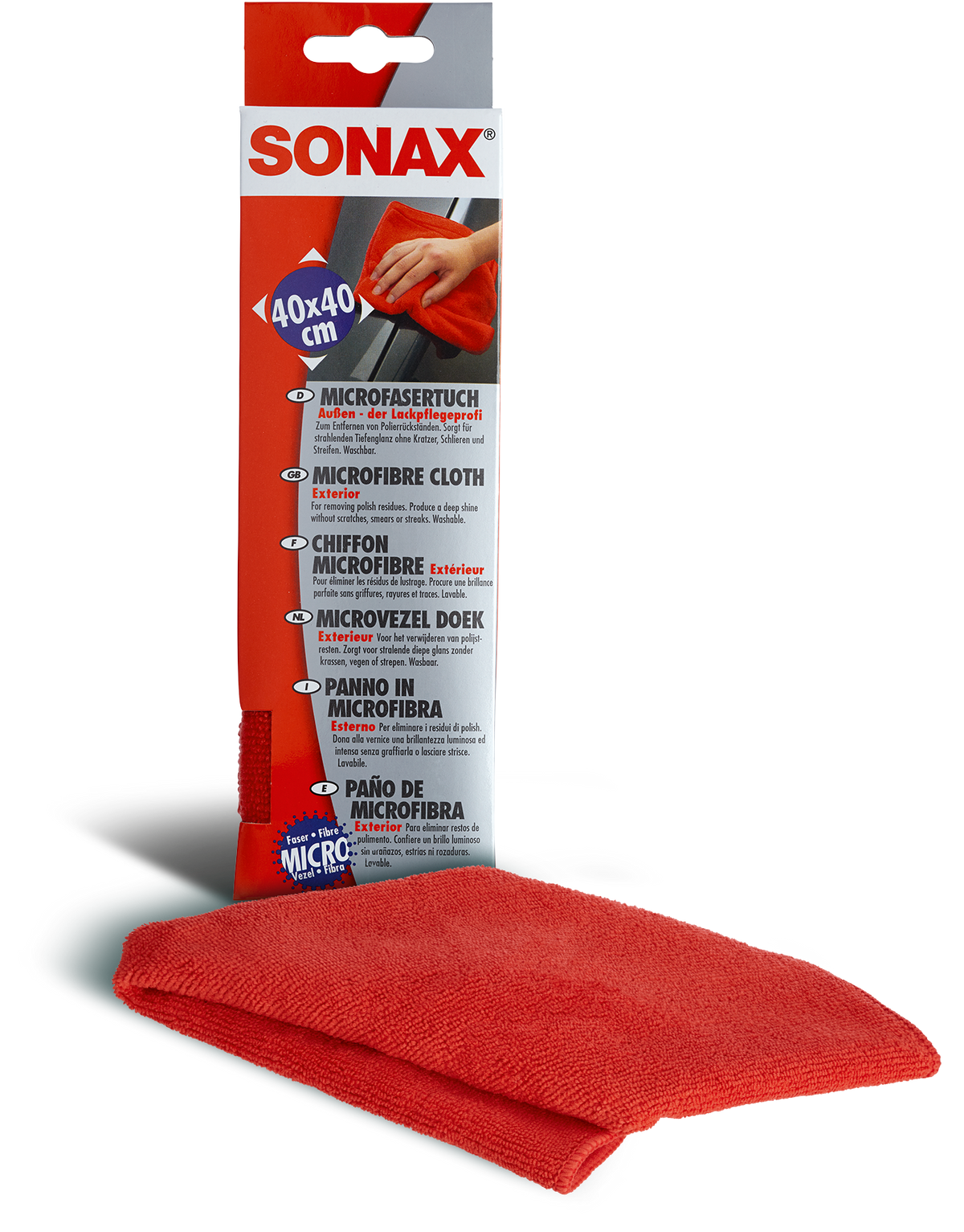 SONAX Microfibre Cloth Exterior Red