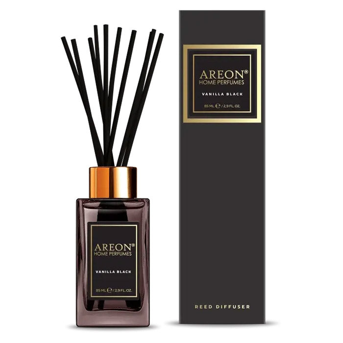 Areon Home Premium, Reed Diffuser 85 ml, Vanilla Black