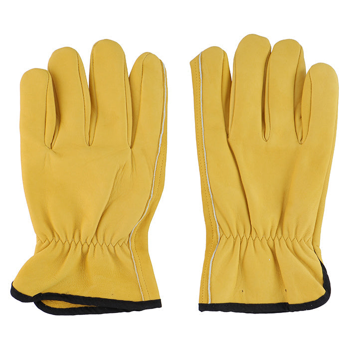 Allride Yellow Leather Work Gloves - Large