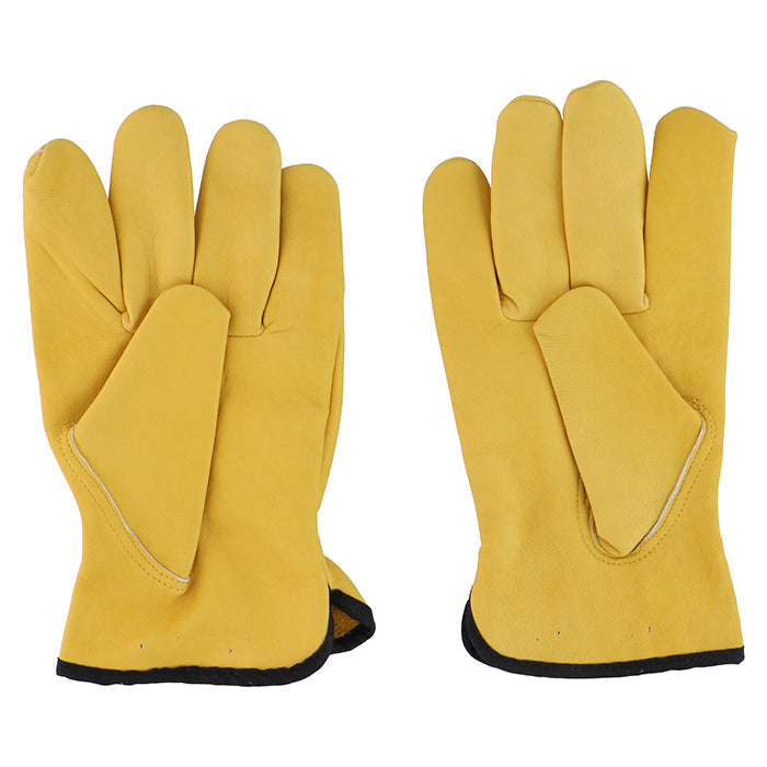 Allride Yellow Leather Work Gloves - Large
