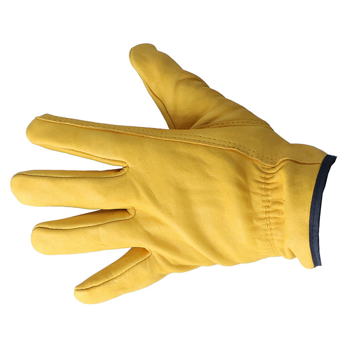 Allride Yellow Leather Work Gloves - Large