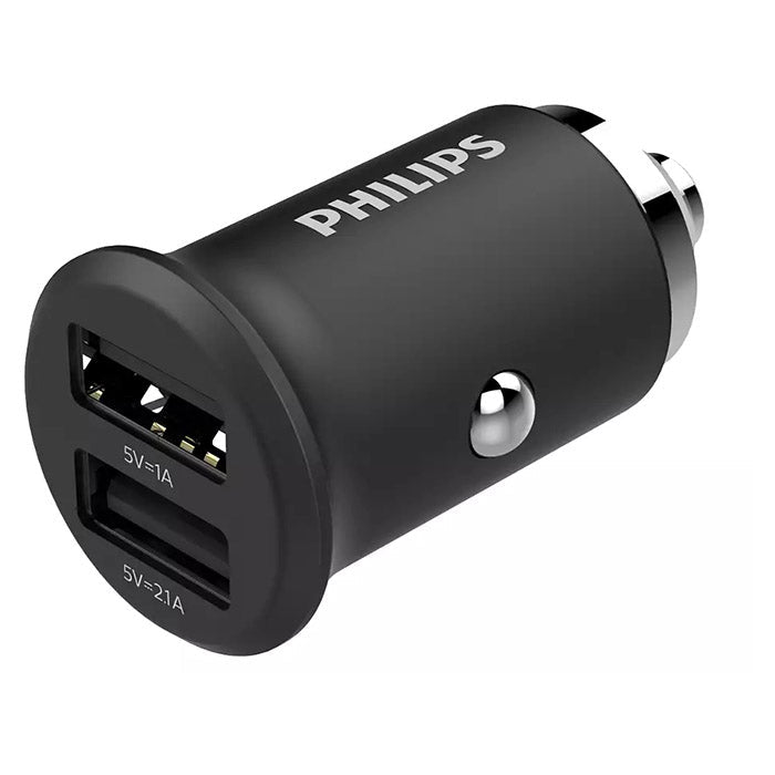Philips USB Charger for Cigarette Lighter Socket 2 x USB-A 15W