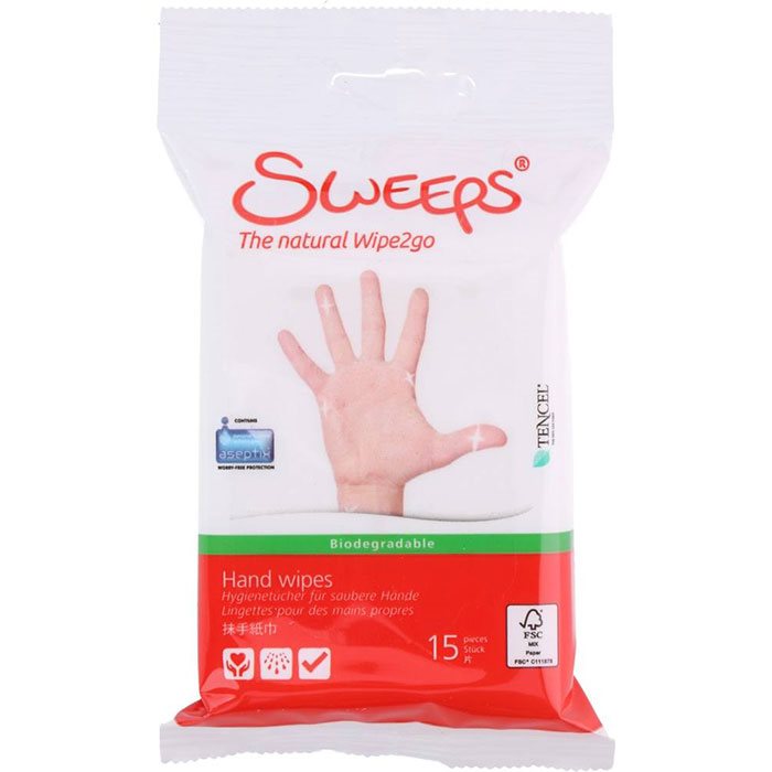 Sweeps Hand Cleaning Wipes - 15 pcs
