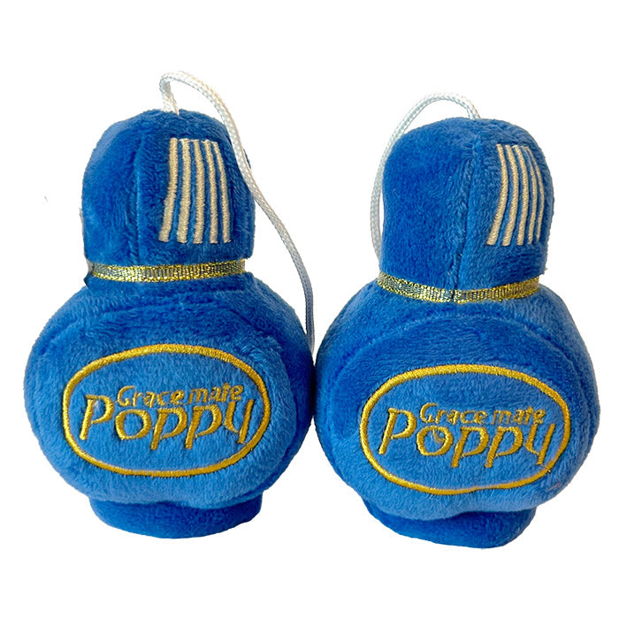 Poppy Plush blue 8x7cm. 2 pcs.