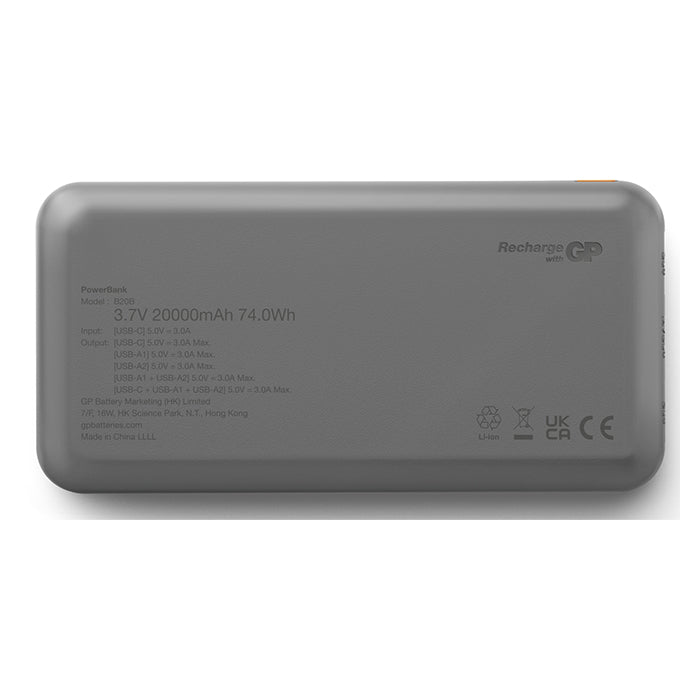 GP Plus Series power bank 20000 mAh USB-A + USB-C