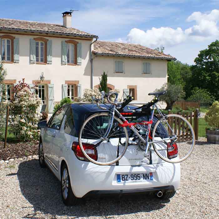 Buzz bike rack for cars without a tow bar