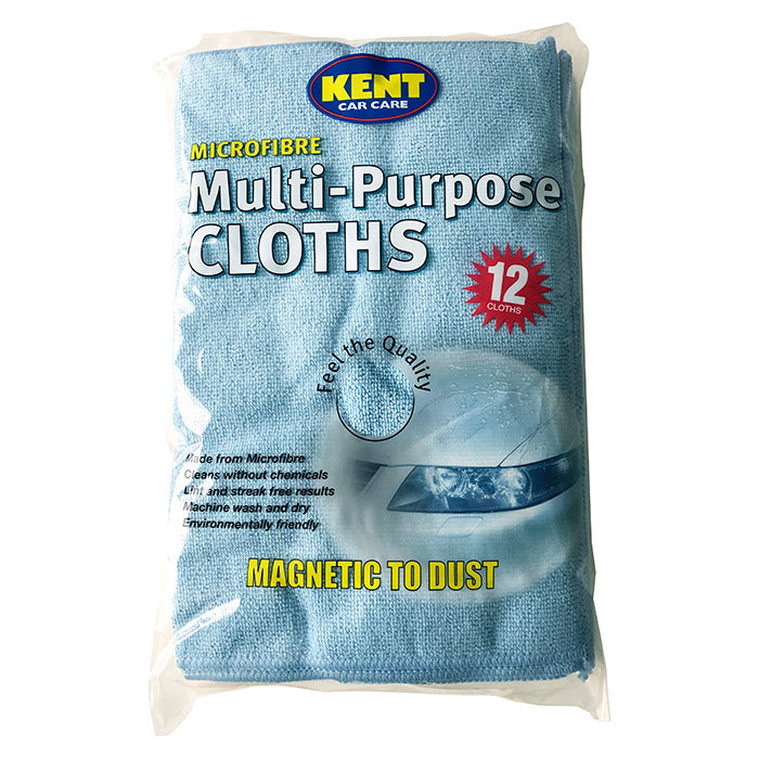 Kent-Carca Kent Multi-Purpose Microfibre Cloths, 12 pcs.