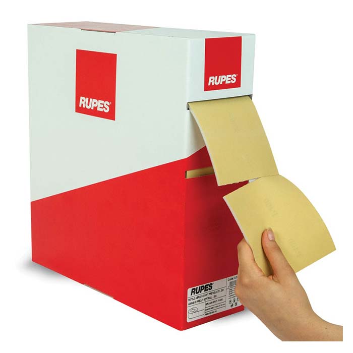 Rupes Schleifpapierrolle – Perforierte weiche Rolle Schleifpapier 144mmx25m -P800- 200 Stk.
