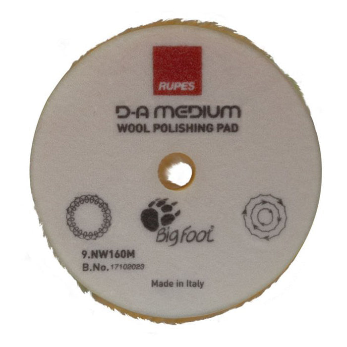 Rupes wool polishing pad, yellow, Ø 80 mm, medium, 1 pc.