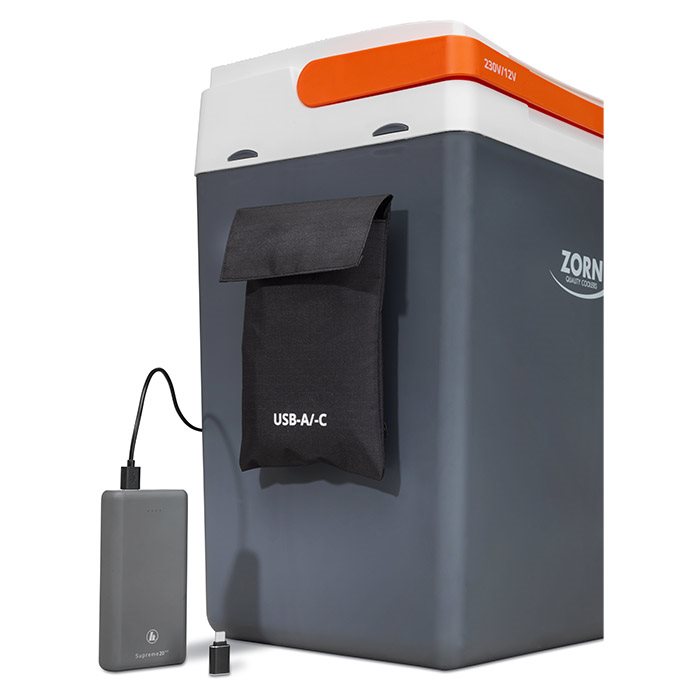 ZORN 30L electric cool box 12/230V and USB connection